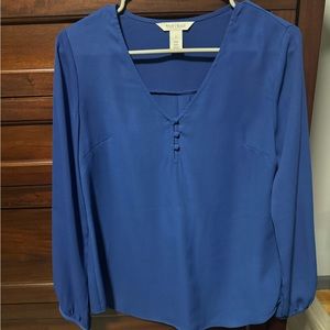 White House Black Market women’s Blue Blouse